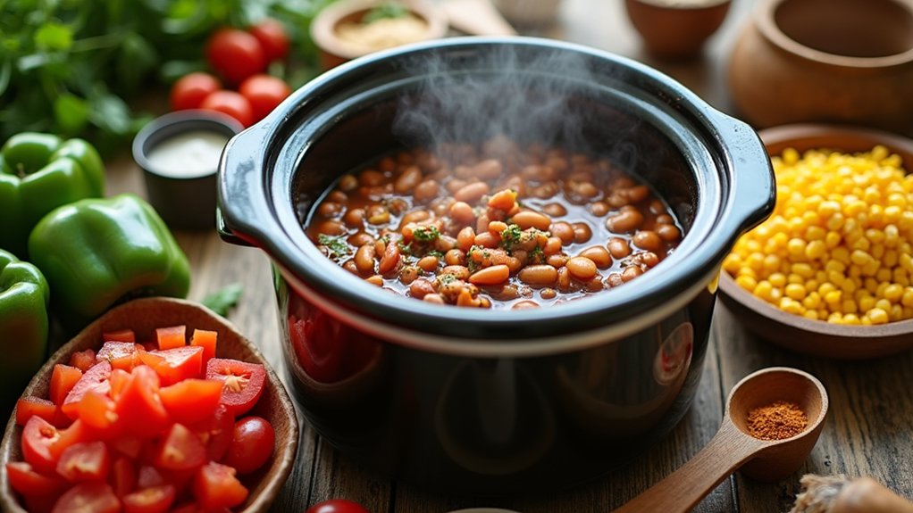 cooking taco soup together