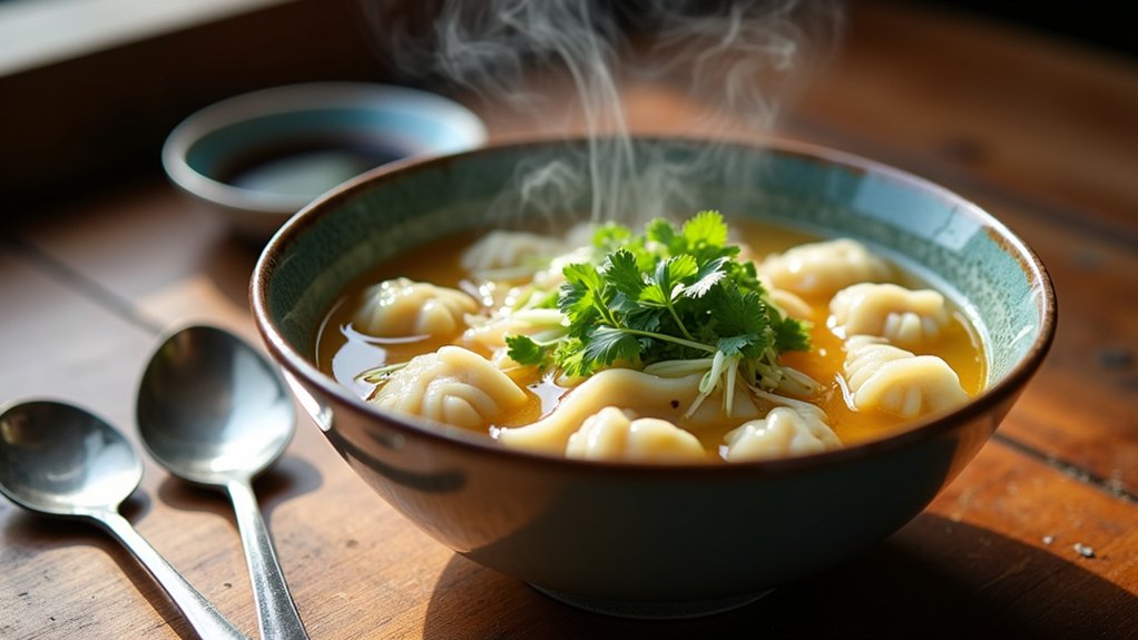 delightful homemade won ton soup