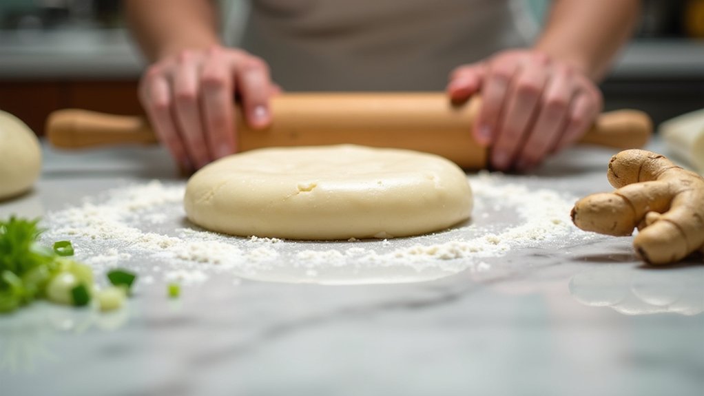 dough preparation for dumplings