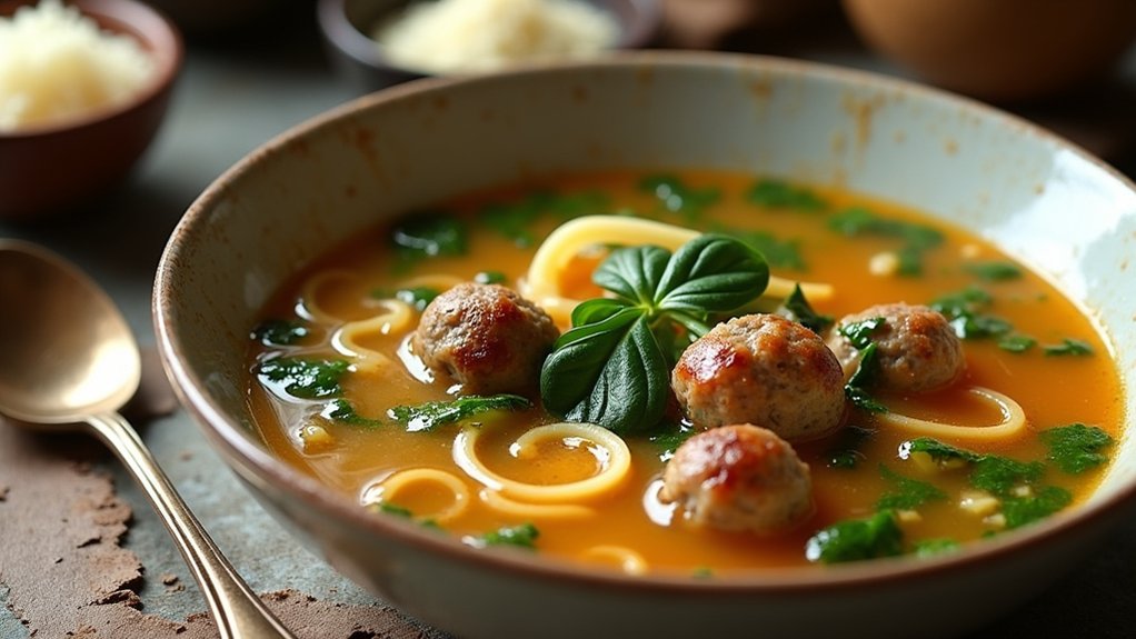 elevate soup with parmesan