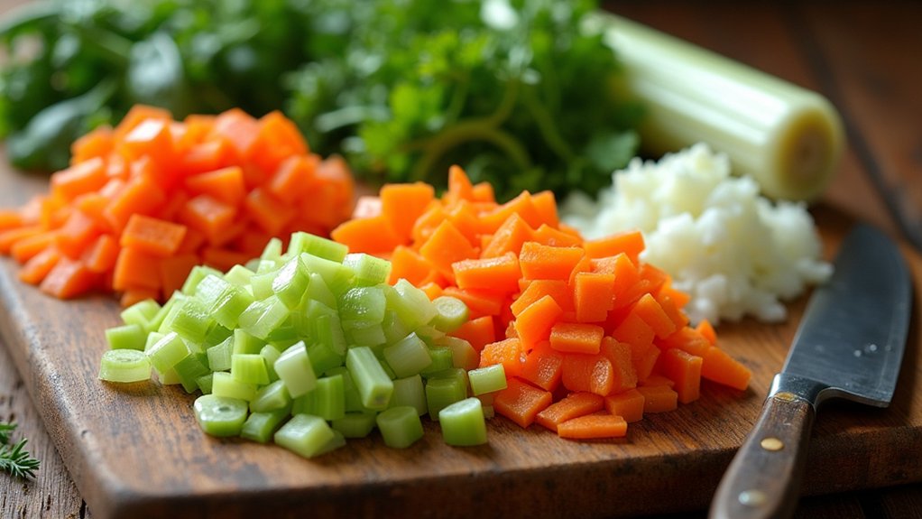 finely chop vegetables for flavor