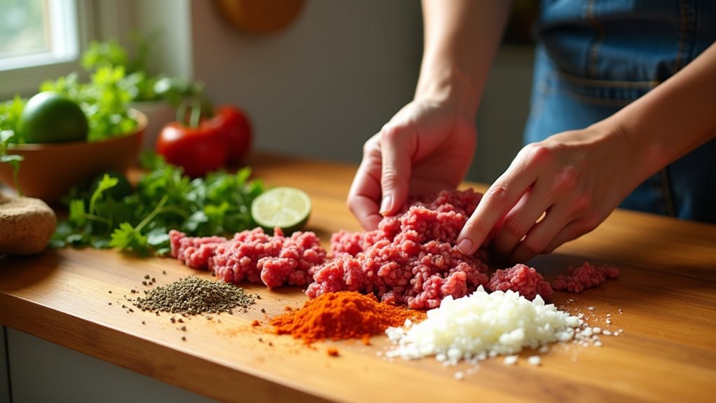 flavorful meatball mixture preparation