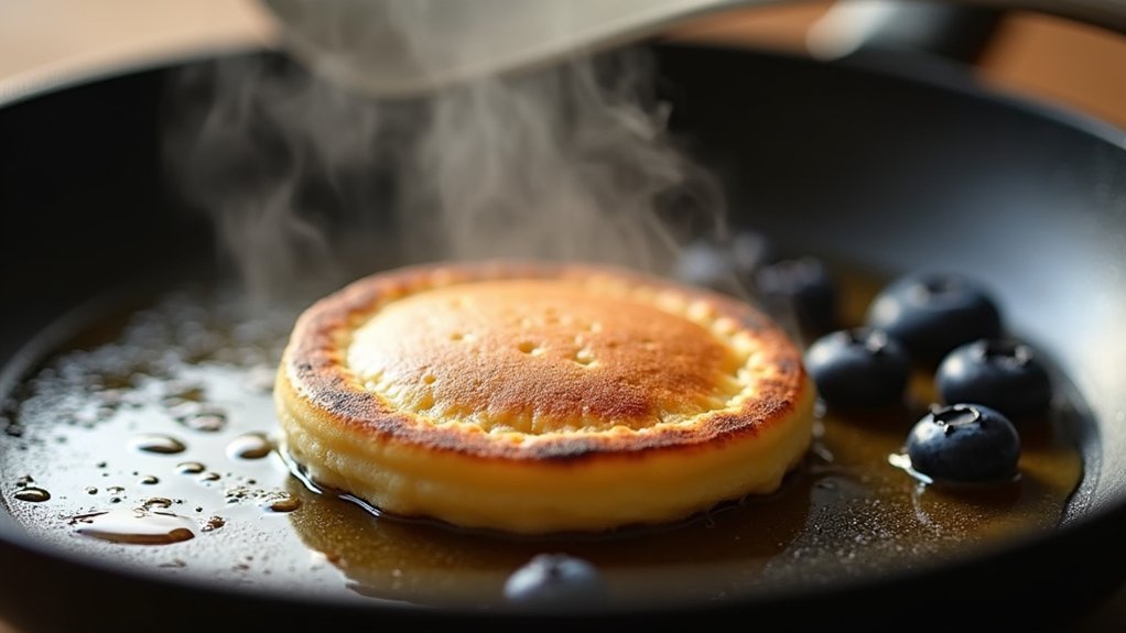 flip pancakes golden brown