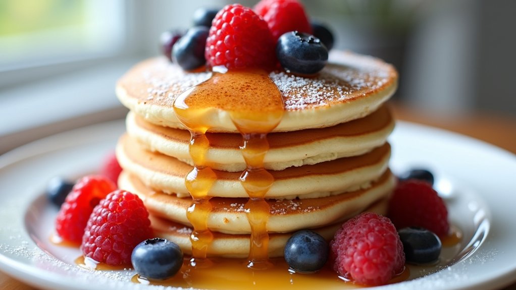 fluffy pancakes for breakfast delight