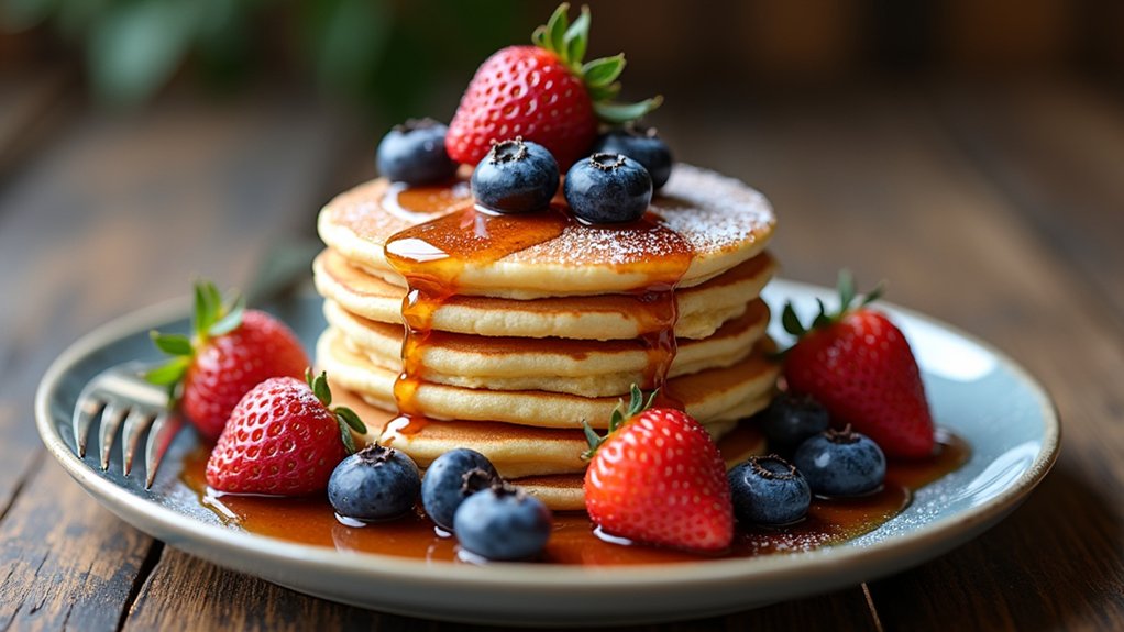 fluffy pancakes with endless toppings