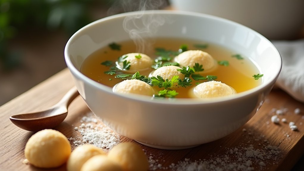 forming matzo balls carefully