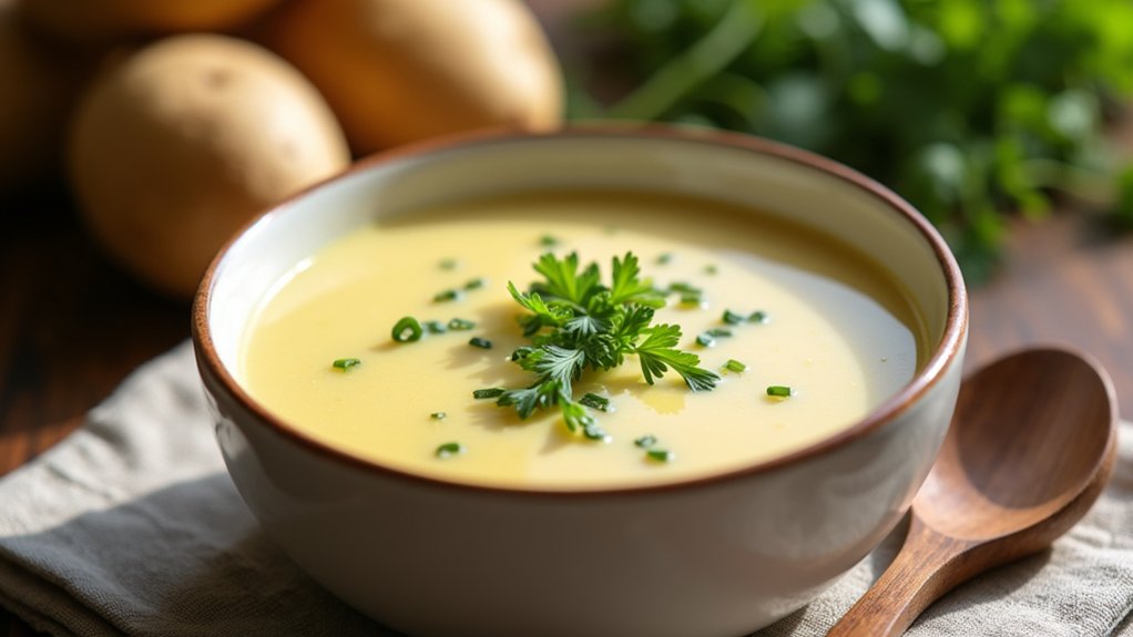 fresh herbs enhance soup