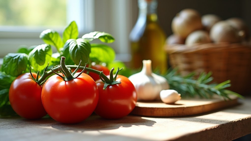 fresh ingredients for soup