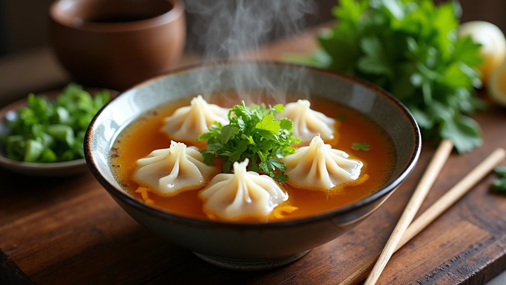 garnish wonton soup creatively