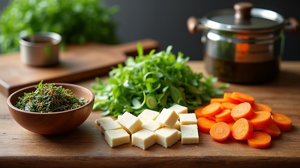 gather ingredients for miso