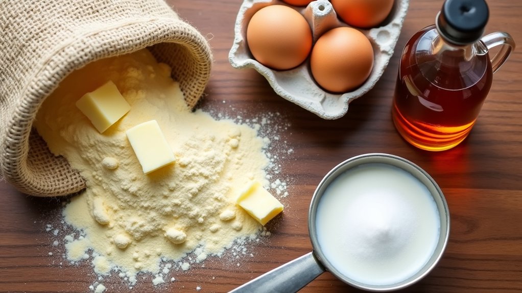 gather ingredients for pancakes