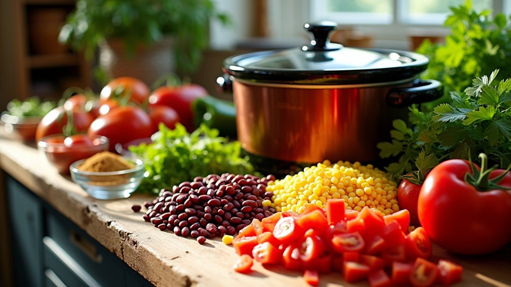 gather ingredients for soup