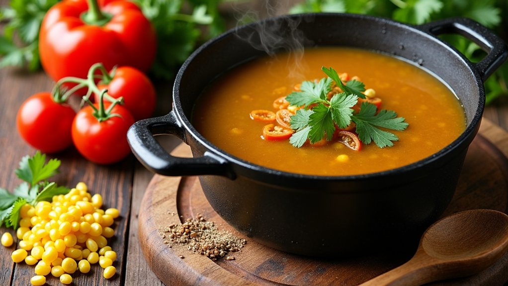 gather ingredients for soup