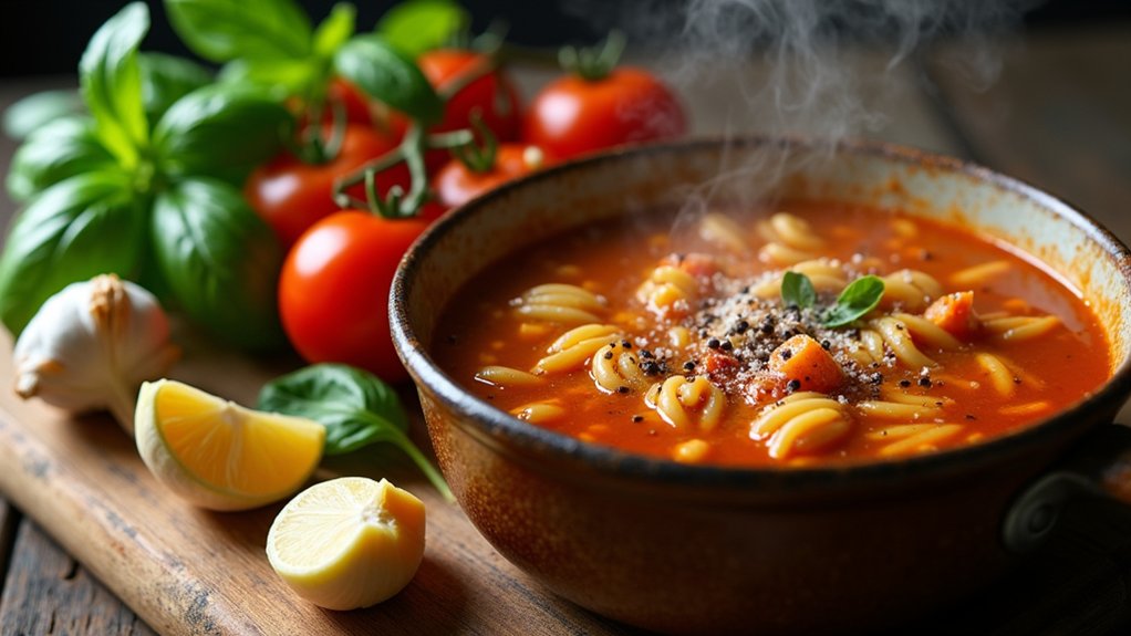 gather ingredients mix broth