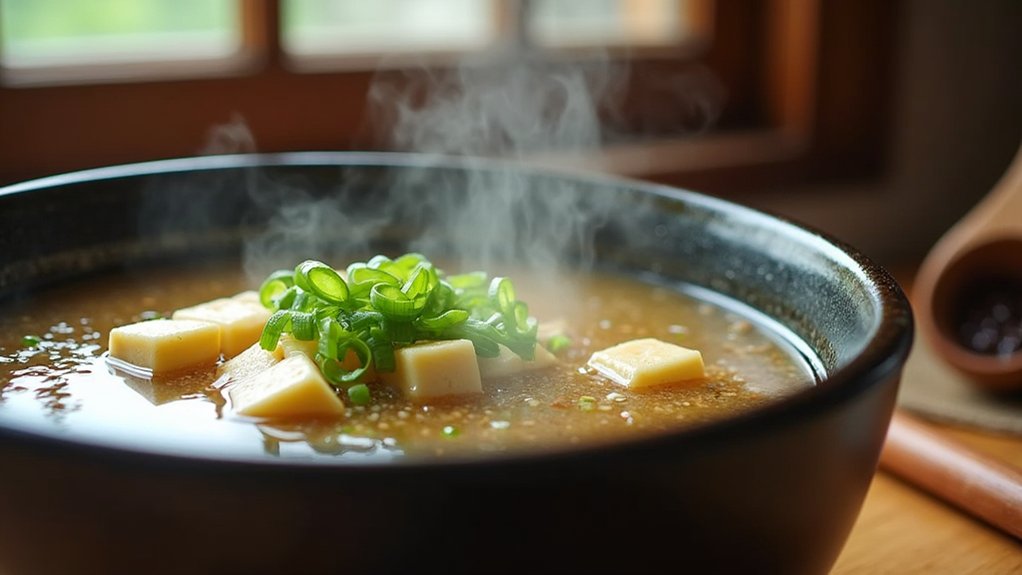 gradually add miso paste