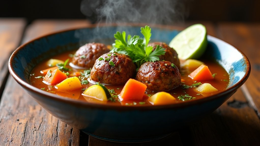 hearty meatball vegetable soup