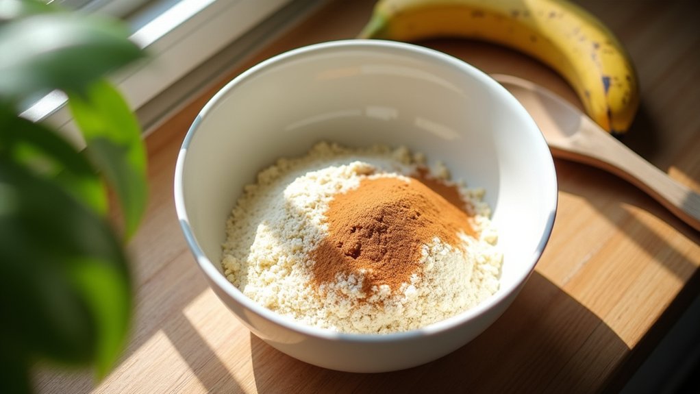 mix dry ingredients gently