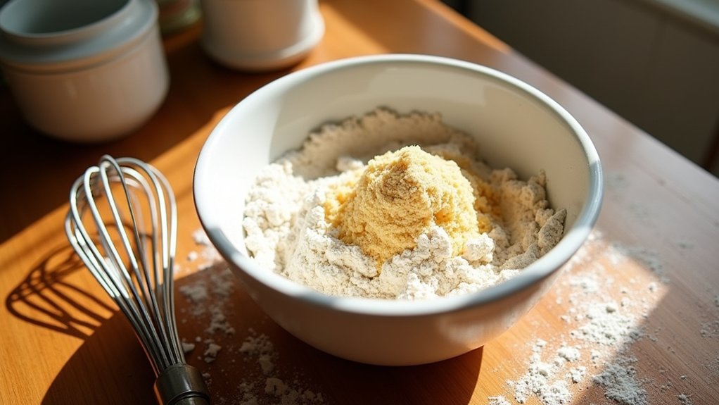 mix dry ingredients thoroughly