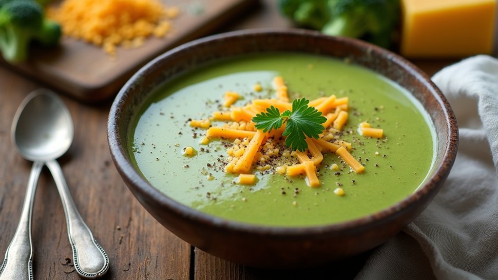 nourishing broccoli cheddar soup