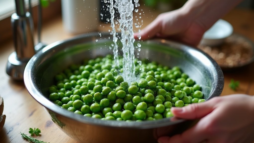 rinse split peas thoroughly