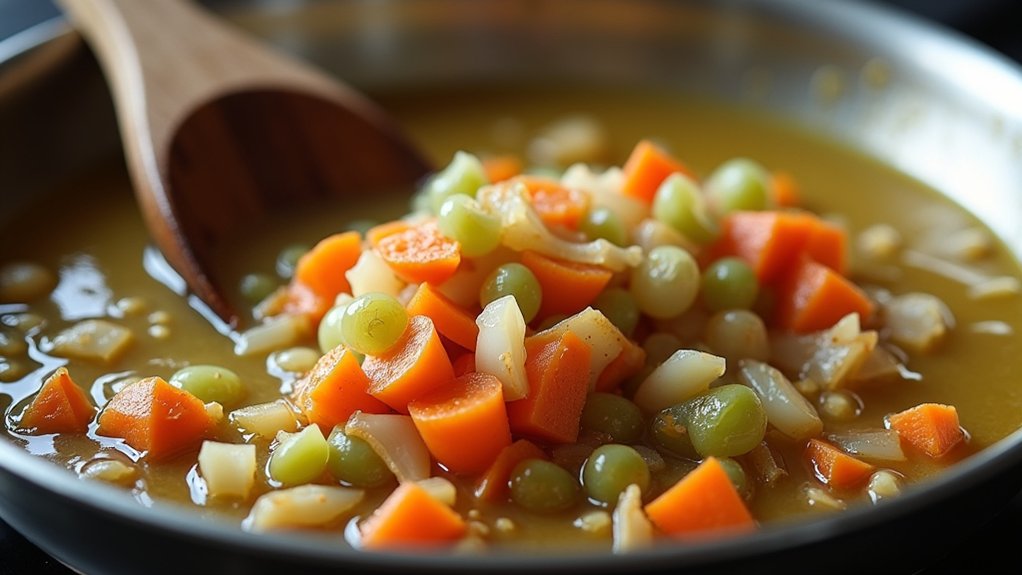 saut aromatic vegetables thoughtfully