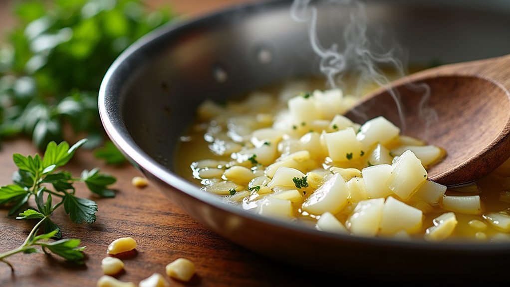 saut onions and garlic