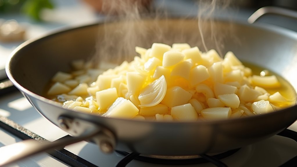 saut onions and garlic