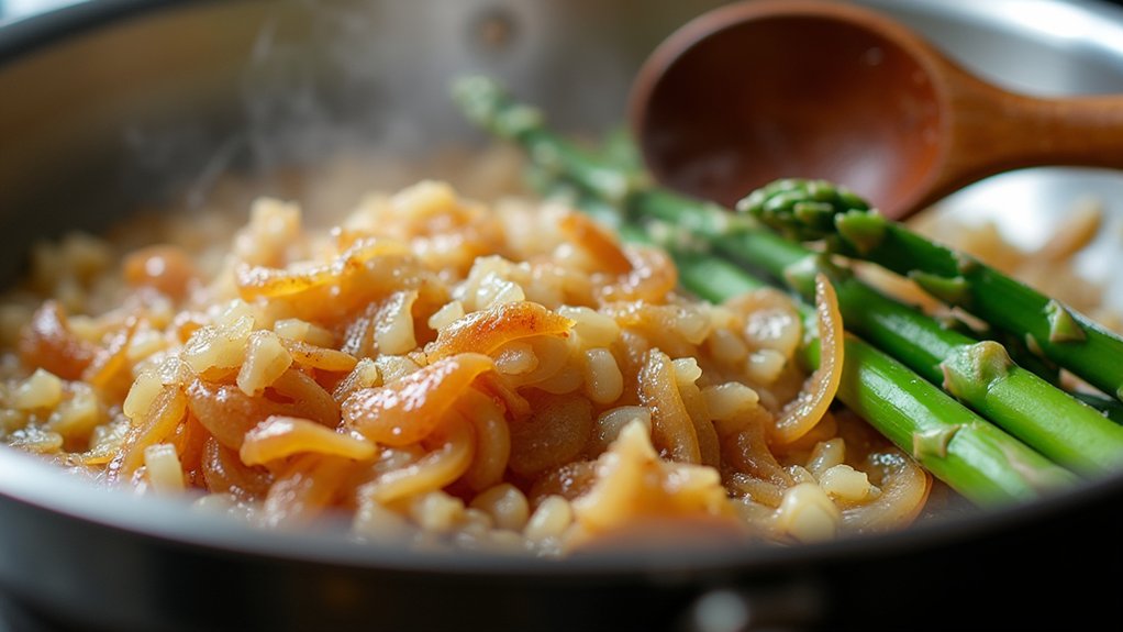 saut onions and garlic