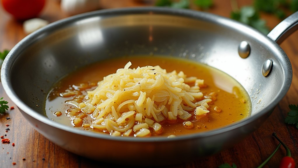 saut onions and garlic