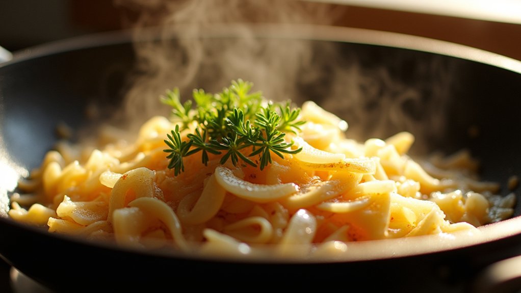 saut onions and garlic