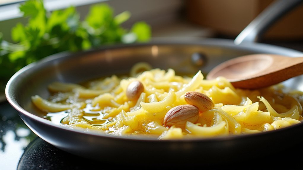 saut onions and garlic