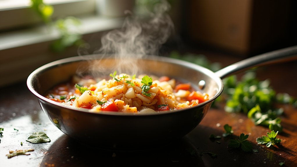 saut onions and garlic