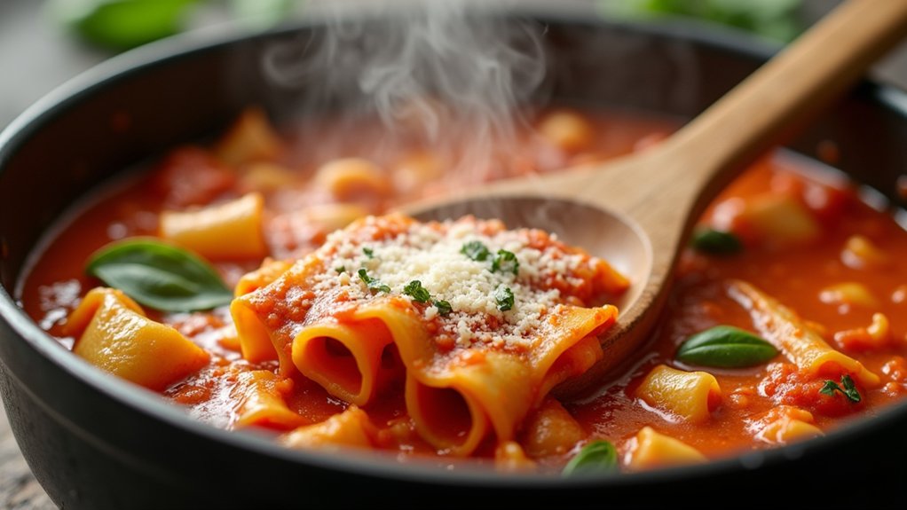 saut onions garlic meat