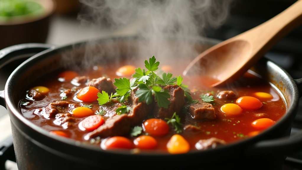 simmer beef until tender