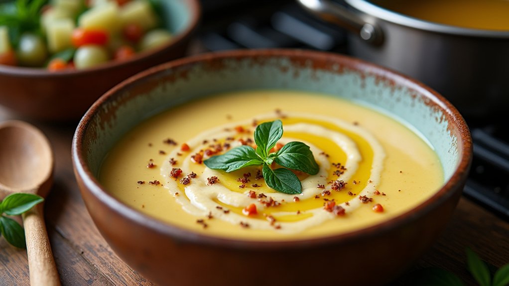 simmer broth with seasoning
