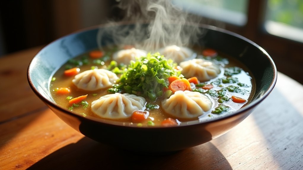 simmer dumplings for flavor