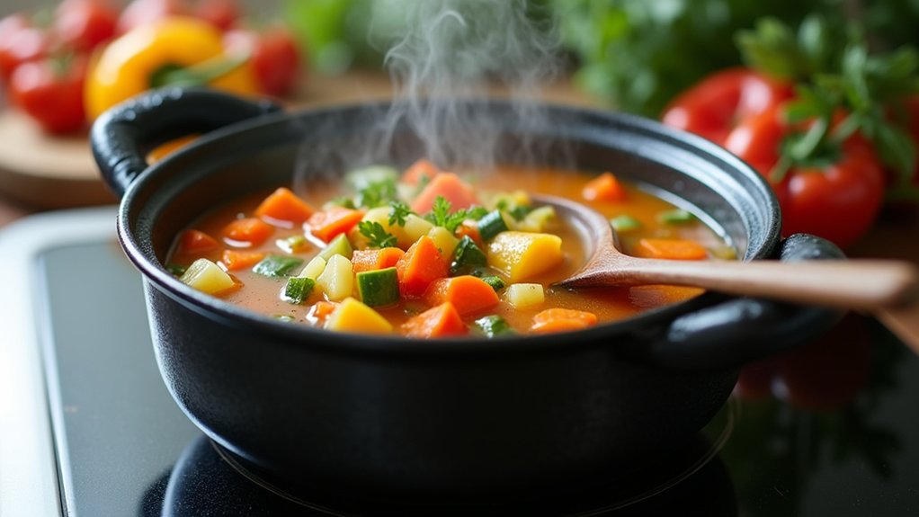 simmer until vegetables tender