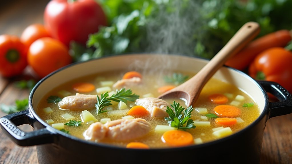 simmer vegetables for flavor