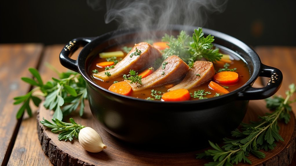 simmer with aromatic vegetables