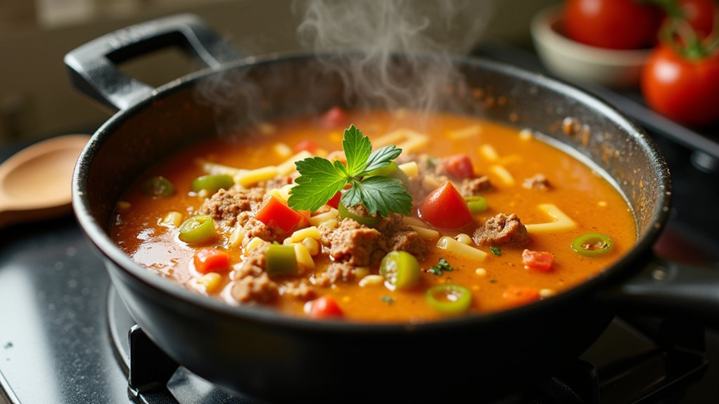 simmering vibrant vegetable medley
