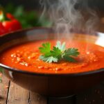 spicy broth with ingredients