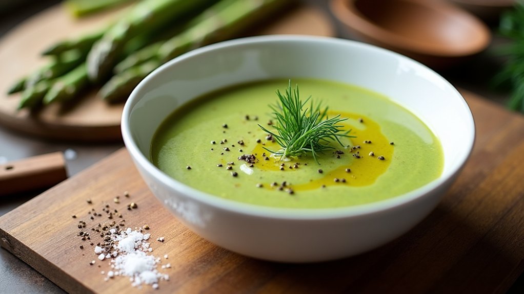 springtime creamy asparagus soup