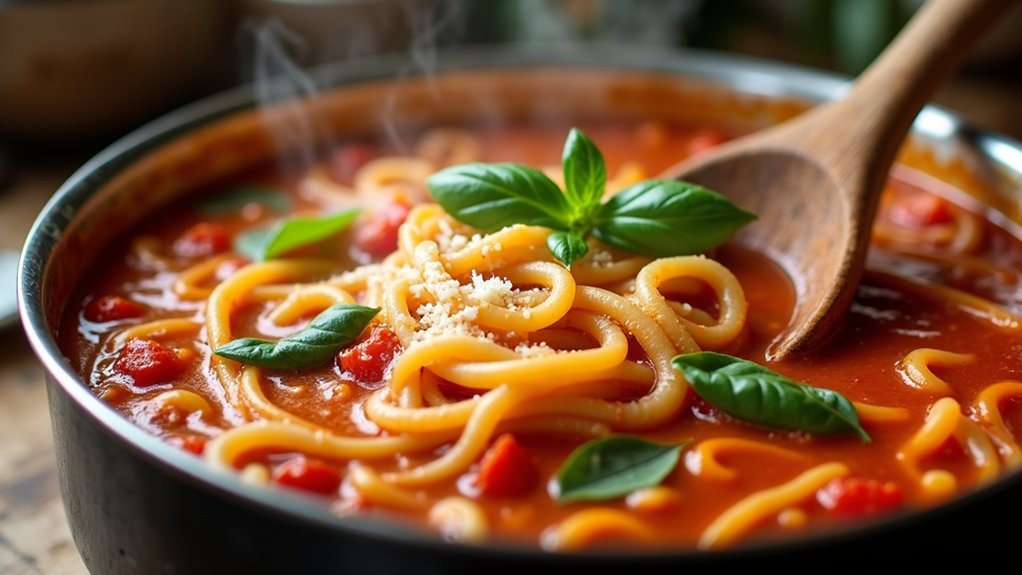 stir in pasta noodles