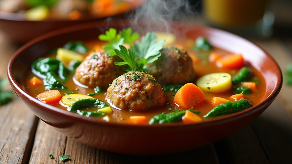 vibrant vegetables enhance broth