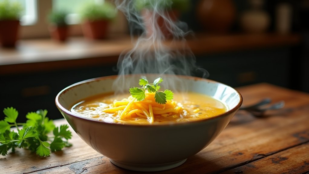 warm versatile eggdrop soup