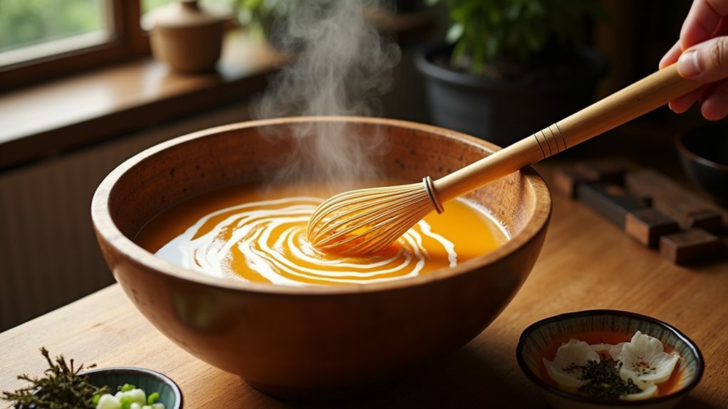 whisk in miso paste